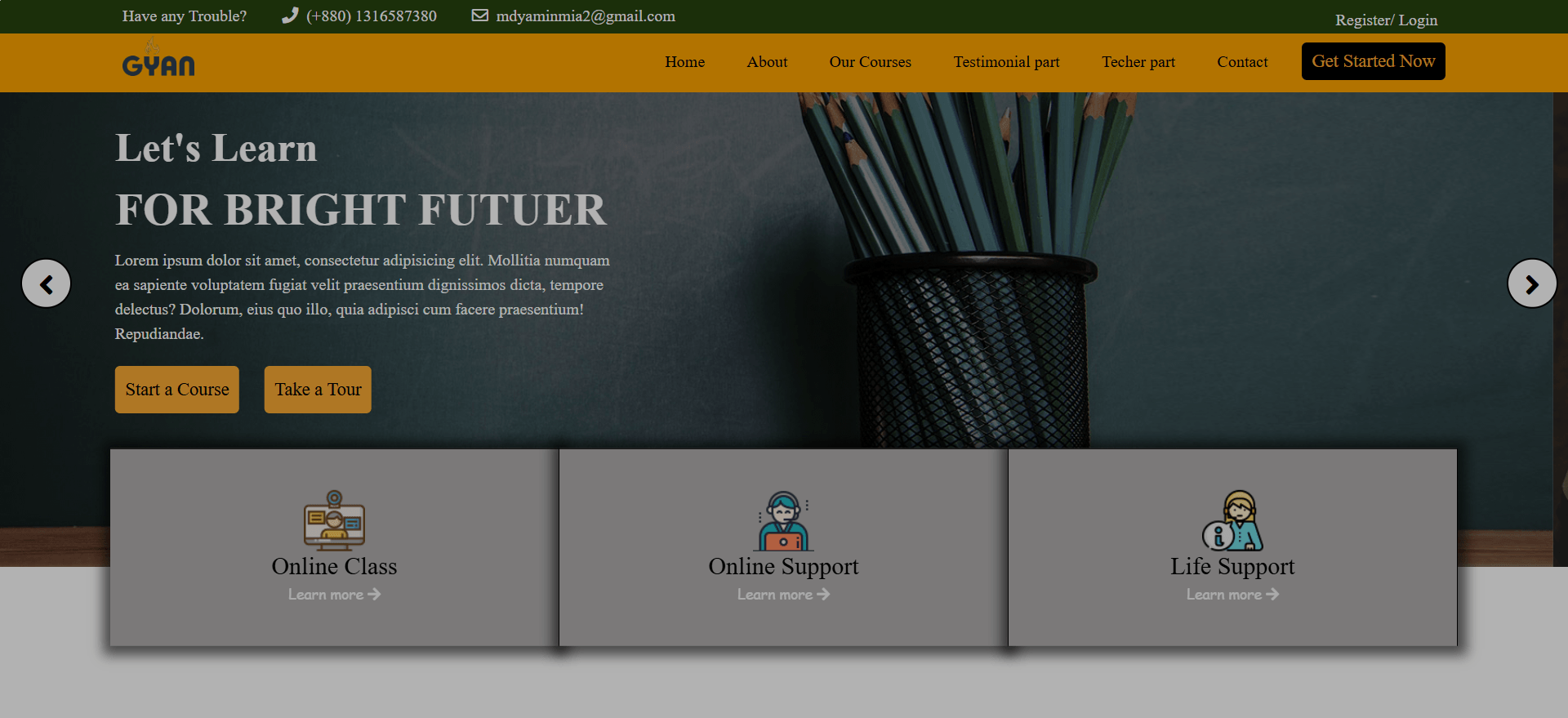 Gyan - Responsive Education Website Design using Tailwind CSS