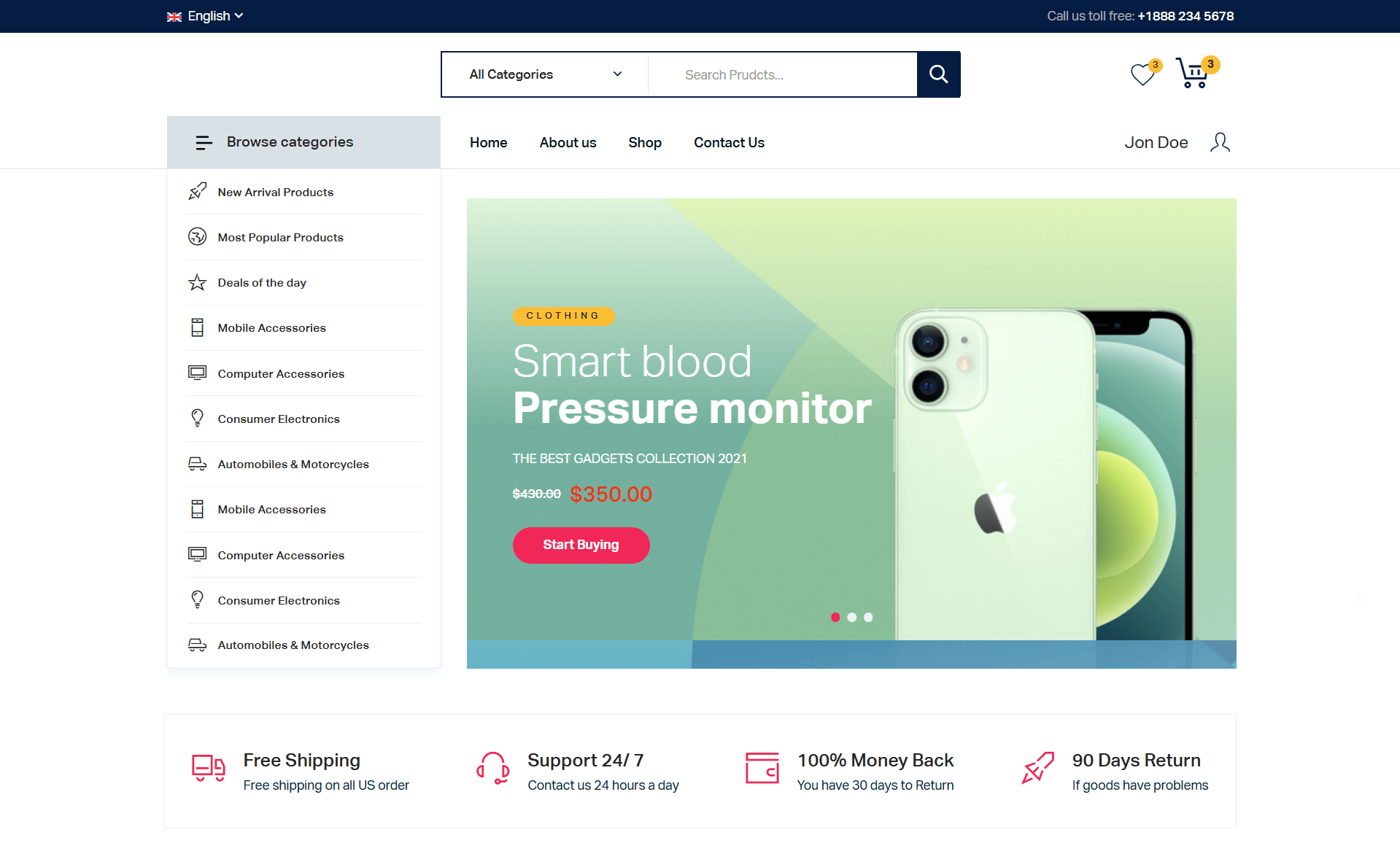 E-Commerce Website - Full Stack PHP Laravel Multi Vendor Online Store